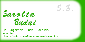 sarolta budai business card